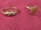 2 Marked 10Kt Gold Ladies Rings 2.5 Grams