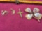 Marked 10Kt Gold Pennants & Pin 8.2 Grams