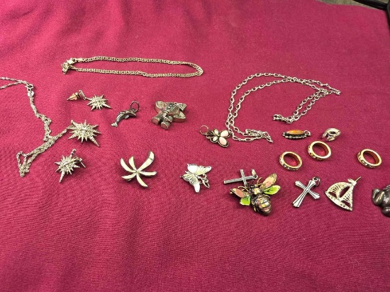 Marked Sterling Silver Jewelry 43.8 Grams