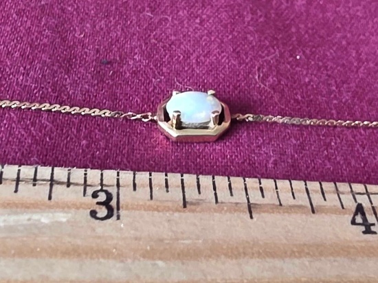 Marked 14Kt Gold Ladies Bracelet Approximately 7" Grams