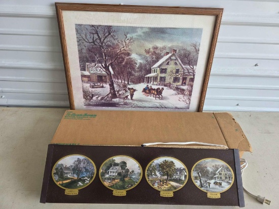 Currier & Ives Cheese Board, Print