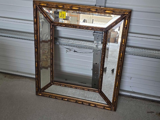 Beveled Glass Mirror Frame 34" x 29"