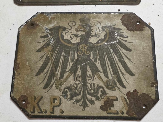 German WWI Army Train Military Sign