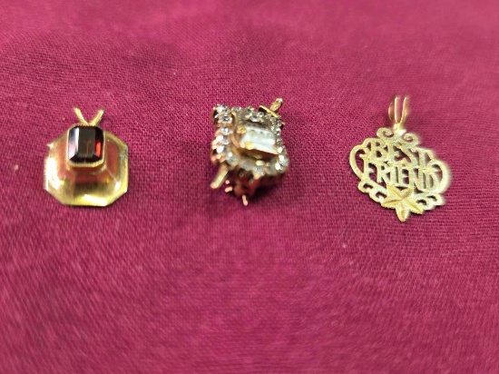 3 Marked 14Kt Gold Pennants 4.7 Grams