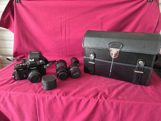 Vivitar 400/SL Camera Extra Lens, Case