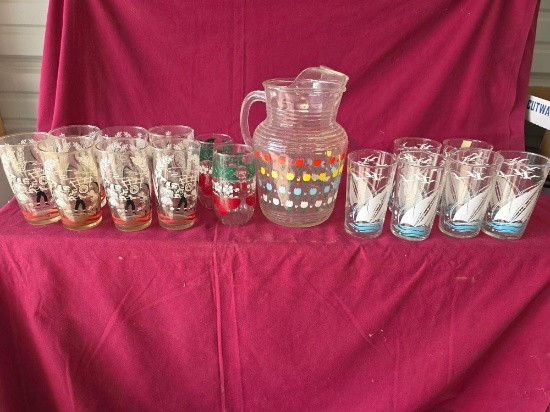 MCM Pitcher & Glasses Swanky Swigs