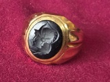 Marked 14Kt Gold Mans Ring 9.3 grams