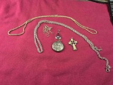 Marked Sterling Silver Necklaces, Pennants 42.7 Grams