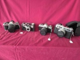 4 Vintage Cameras, Canon, Argus, Minolta, Yashica