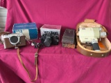 4 Vintage Cameras, Voiglander, Weston, Kodak, Minolta Zoom 8
