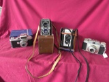 4 Vintage Cameras, Argus, Rollei, Argoflex, Agfa