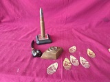 Early Brass Paperweight, Bullet Lighter, Pipe, Prudential Threaders