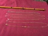 4 Marked 14Kt Gold Necklaces 4.4 Grams