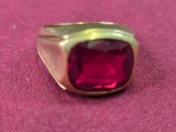 Marked 10Kt Gold Mans Ring 8.4 Grams
