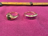 2 Marked 10Kt Gold Ladies Rings 5.5 Grams