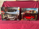 (4) Die Cast Cars, Vipers, Santa Hot Rod