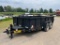 2021 Reiser 7 X 14 dump trailer, (2) 7000 lb axles, dual cylinder hoist, ramps, black
