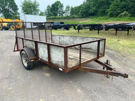 6 X 10 single axle, 3500 lb axle, ramp rear gate, no documents, year unknown