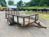6 X 10 single axle, 3500 lb axle, ramp rear gate, no documents, year unknown