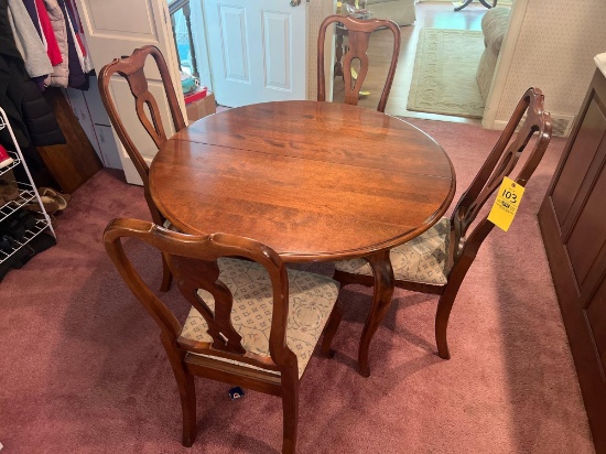 Ethan Allen Dining Table with 4 Chairs