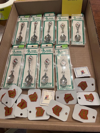 Collectable Ohio Spoons and Pins