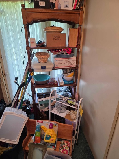 Bench, Shelf, Kitchen Items,