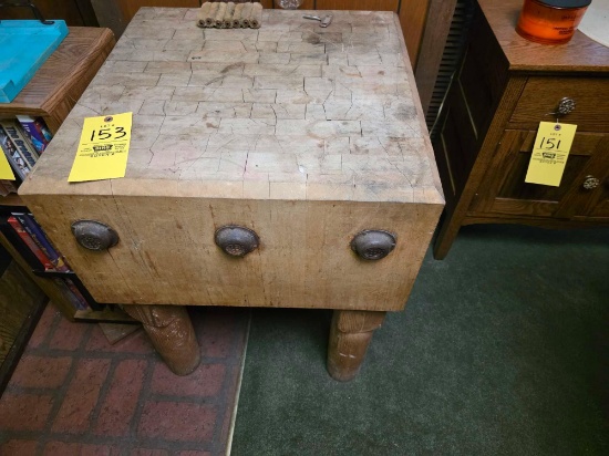Early Butcher Block Walkout Basement Bring Help To Load