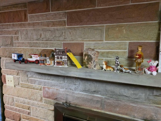 Diecast Trucks, Houses, Pewter Dogs