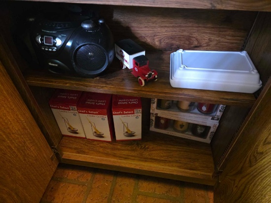 Contents inside Bar, Coke Bottles (dont Drink), Radio,