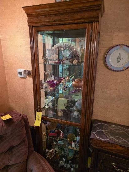 Howard Miller Lighted Bevel Glass Curio Cabinet 13" x 28" x 78" Not The Contents