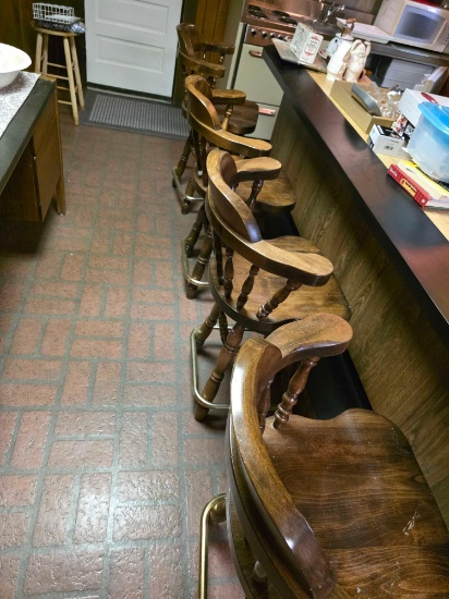 6 Pine Bar Stools