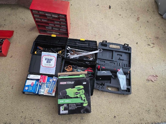 Tools, Drill, First Aid Kit