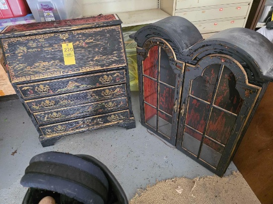 2 pc Orential China Cabinet Rough
