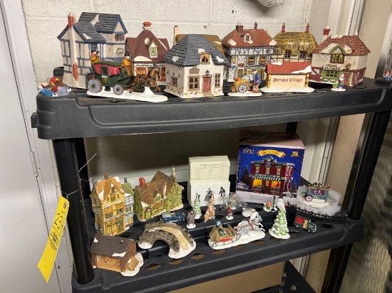 Dickens Villages and Plastic Shelf