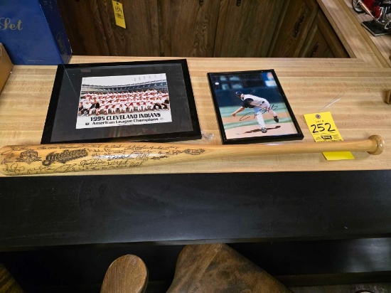 1995 Cleveland Indians Photo, Bat, Signed Photo