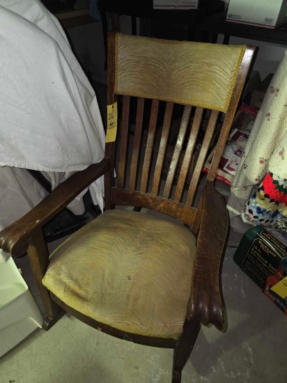 Oak Rocking Chair 1 Slat Loose