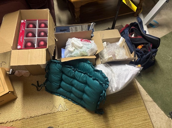 Christmas decorations, Easter eggs, cushions, bags, cobblers lass