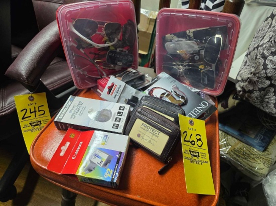Wallets, Sunglasses, Ear Buds
