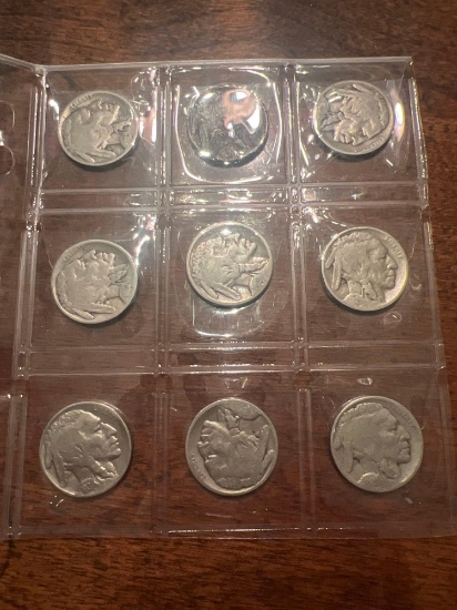 (9) Buffalo Nickels, Bid x 9