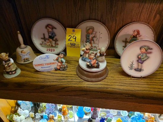 4 Hummel Plates, Bell, Figures, Music Box
