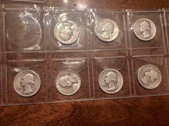 (7) Washington Quarters, 1935-1964, Bid x 7