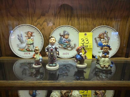 3 Hummel Plates, 4 Figures