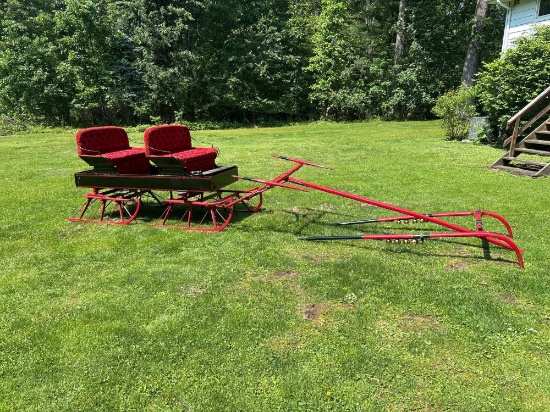 Early Cortland Cart & C GE Co. Double Runner Sleigh