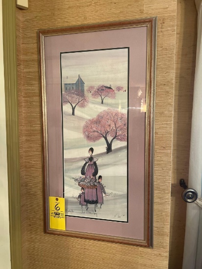 P. Buckley Moss Apple Blossom Spring Signed Print