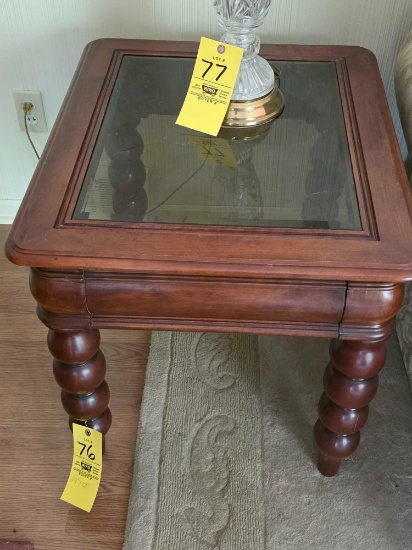Glass Top End Table