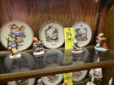 3 Hummel Plates, 4 Figures