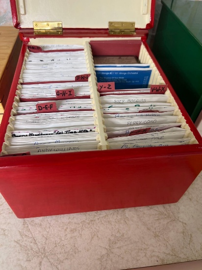 Wood Box with Vintage CDs