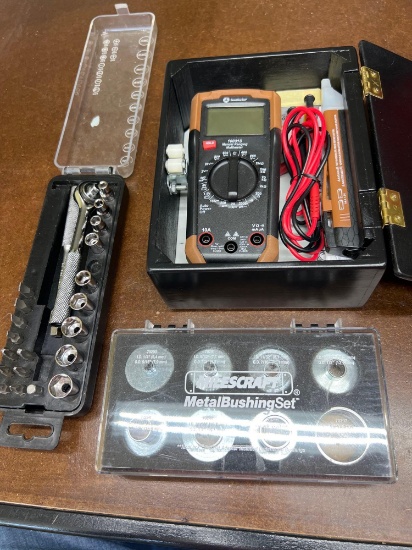 Socket Set, Multimeter, Metal Bushing Set