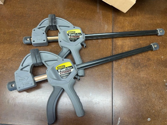 (2) Stanley Fat Max Xtreme Auto Trigger Clamps