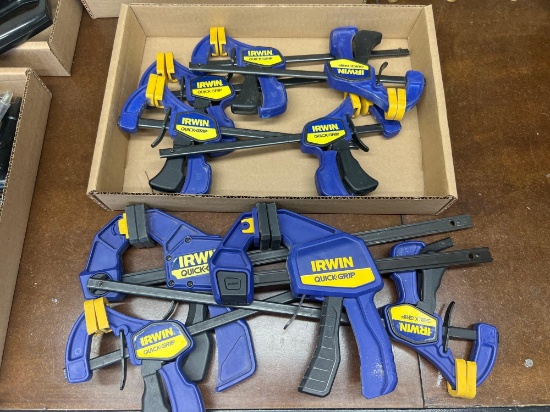 (9) Irwin Quick Grip Clamps
